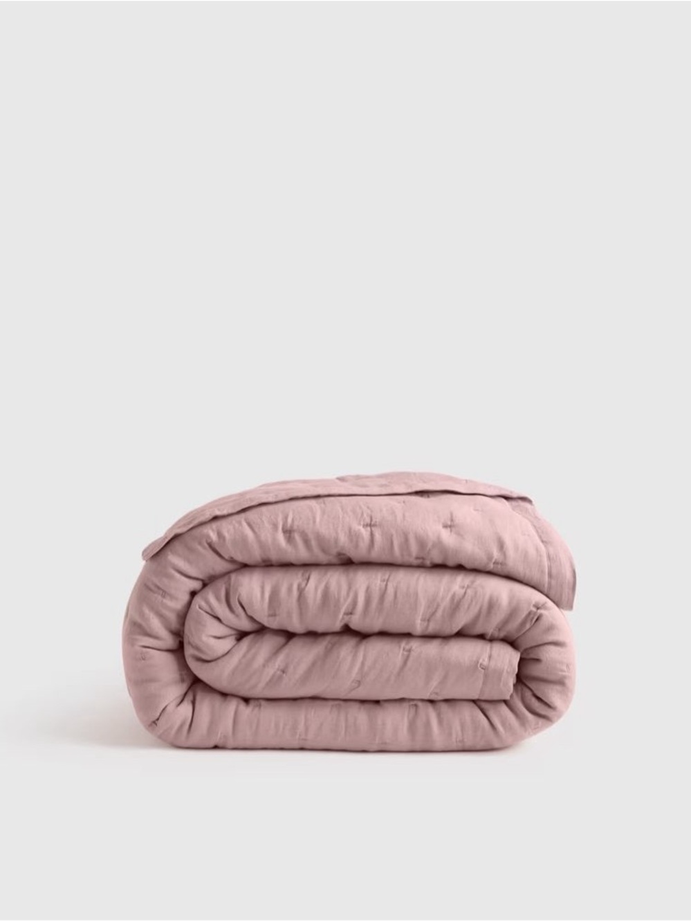 NEW Quince Queen European Linen Dream Quilt Dusty Mauve $164